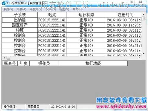 用友T3通10.9標(biāo)準(zhǔn)版財(cái)務(wù)軟件操作界面圖示