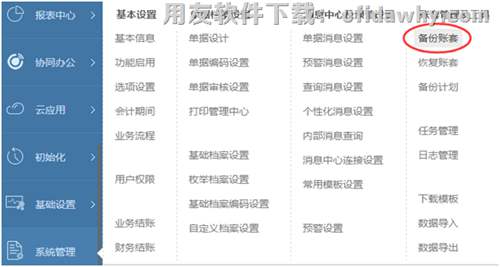 用友暢捷通T+12.1備份賬套操作步驟圖示