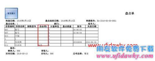 暢捷通T+盤點單打空表時帶存貨自由項？