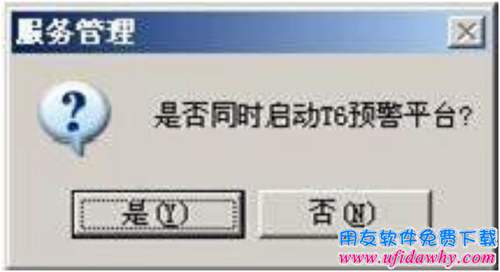 啟動用友T6預(yù)警平臺圖示
