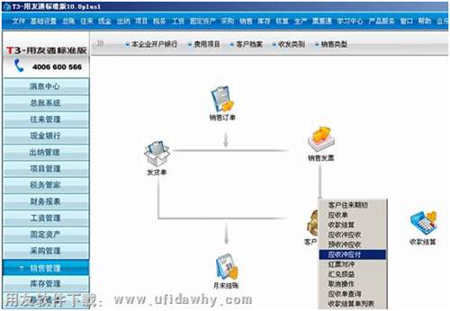 開始進行應(yīng)收沖應(yīng)付操作