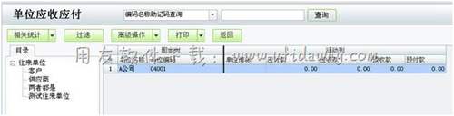 進行單位的應收沖應付操作圖示