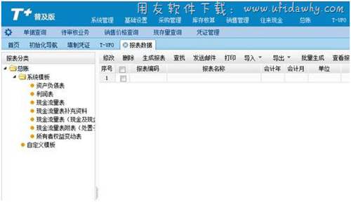 暢捷通T+普及版財務(wù)報表模塊圖示