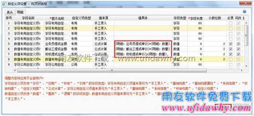 設(shè)置自定義項公式圖示