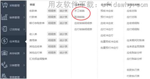 T+12.1新增的手工核銷和取消核銷操作界面圖示