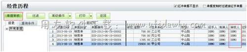經(jīng)營歷程中審核銷售單操作圖示