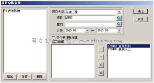 查詢項目賬表圖示