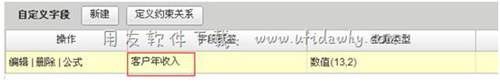 增加一個客戶年收入的自定義字段