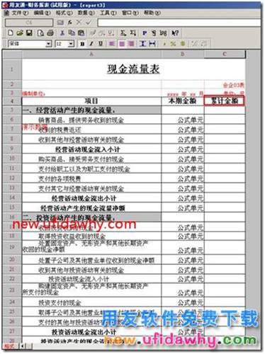 用友T3的現(xiàn)金流量報(bào)表如何取出累計(jì)數(shù)？ 用友T3 第3張