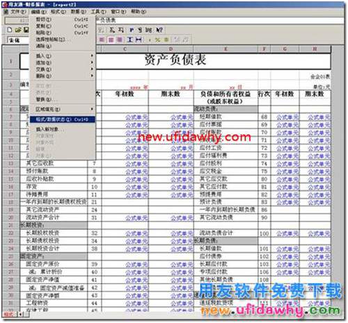 用友T3財務報表模板中沒有“格式”“數(shù)據(jù)”字樣？ 用友T3 第4張