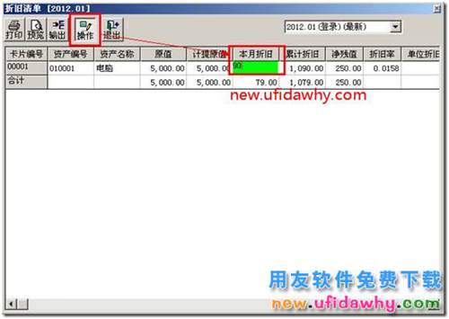 用友T3軟件固定資產(chǎn)中如何修改每月計提折舊額？ 用友T3 第4張